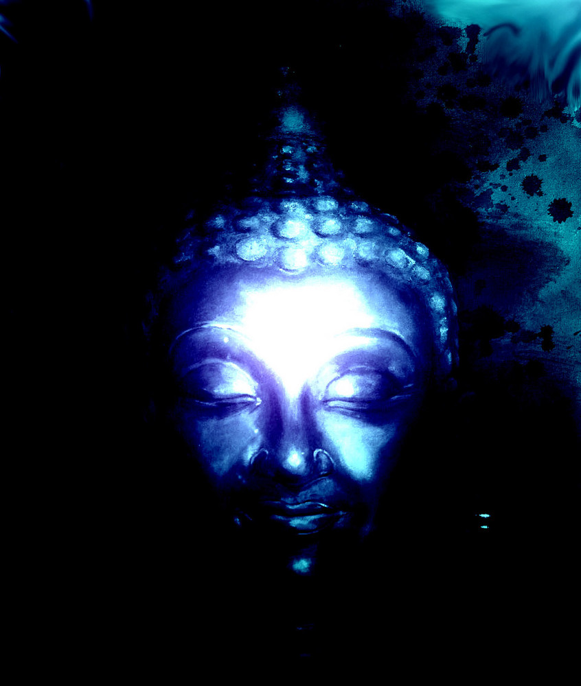 Blauer Buddha
