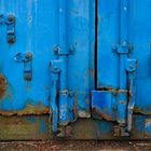 Blauer Container
