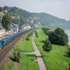Blauer Güterzug