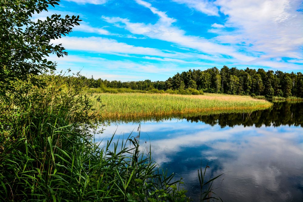 Blauer Himmel an den Oldendorfer Kiesteichen