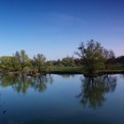 blauer Himmel blaue Ruhr am frühen Morgen nur!