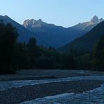 Blauer Himmel über der Trettach