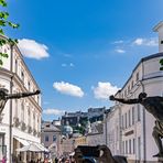 Blauer Himmel über Salzburg