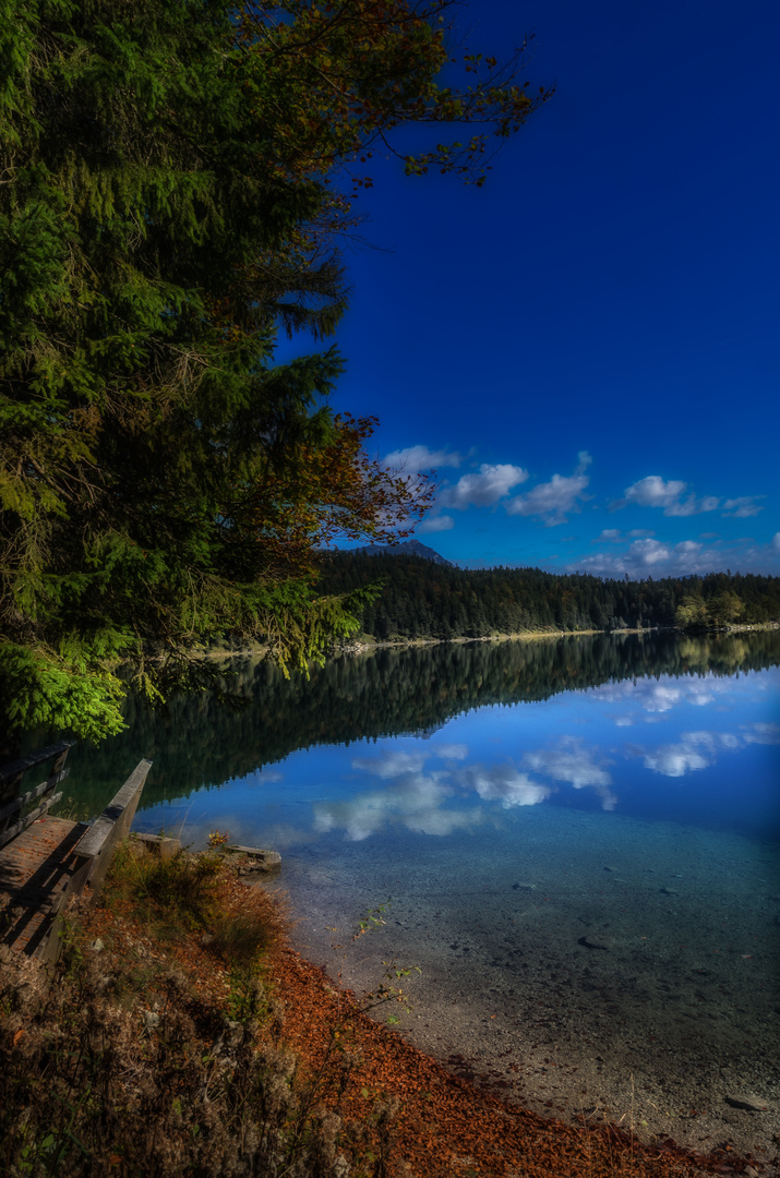 ....blauer Himmel übern Eibsee....