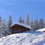 blauer Himmel und Neuschnee - jucheee !