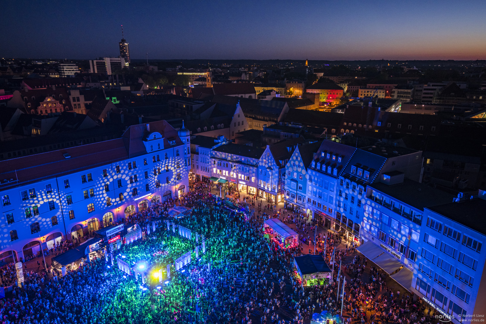 Blauer Rathausplatz Augsburg