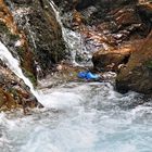 Blauer Schuh im Sprudelbad