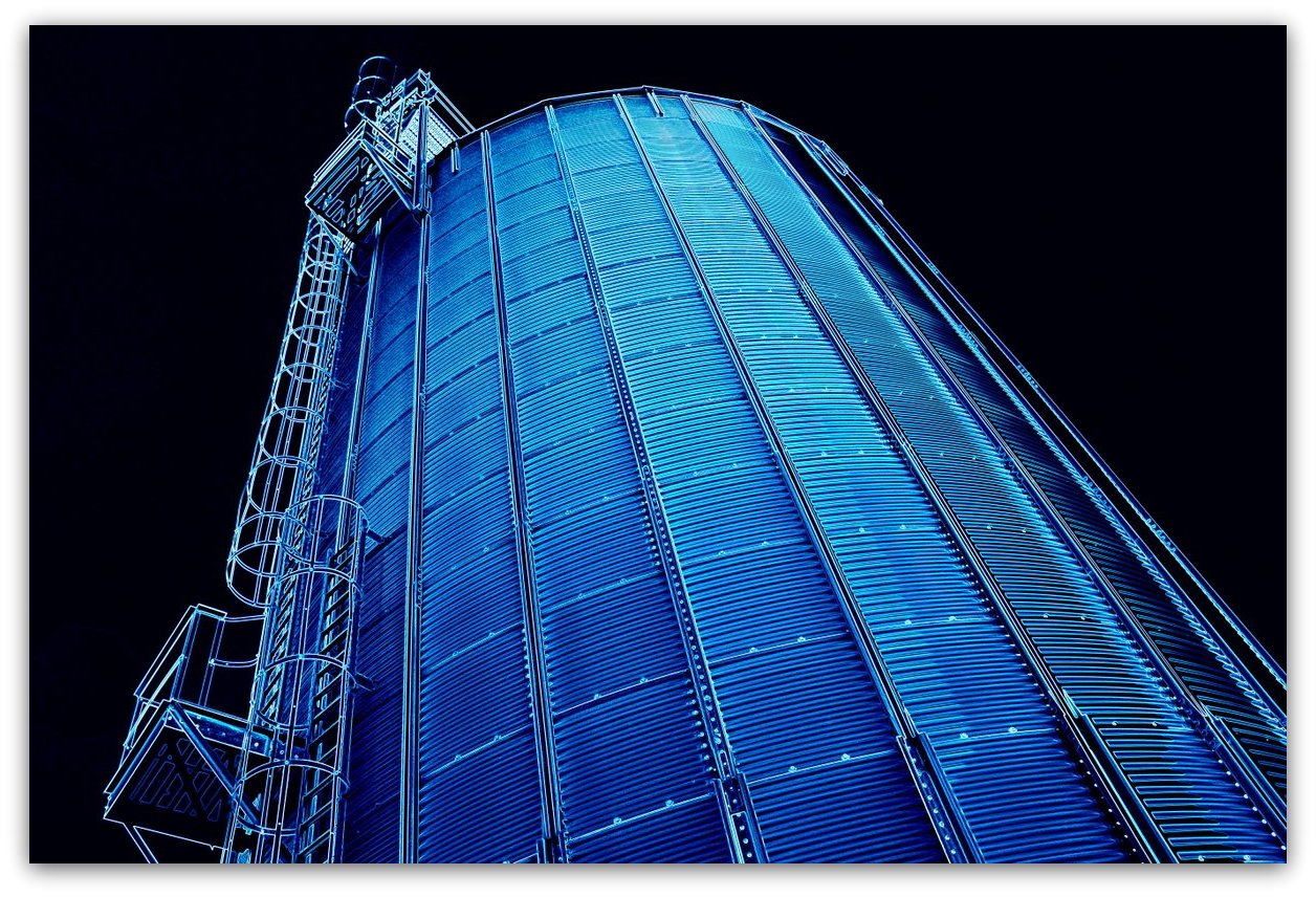 Blauer Silo