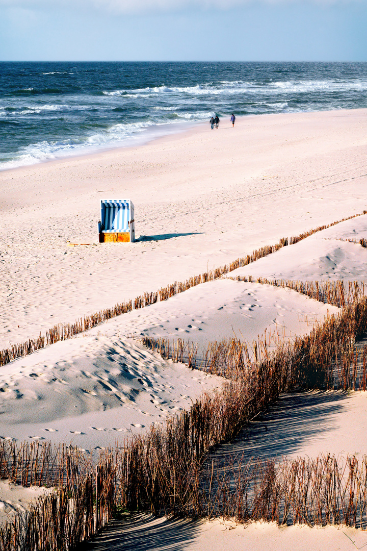 Blauer Strandkorb