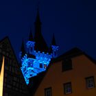 Blauer Turm, Bad Wimpfen während der Kunstnacht 2013