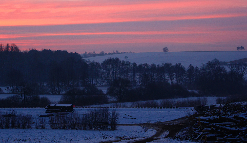 blauer Wintermorgen