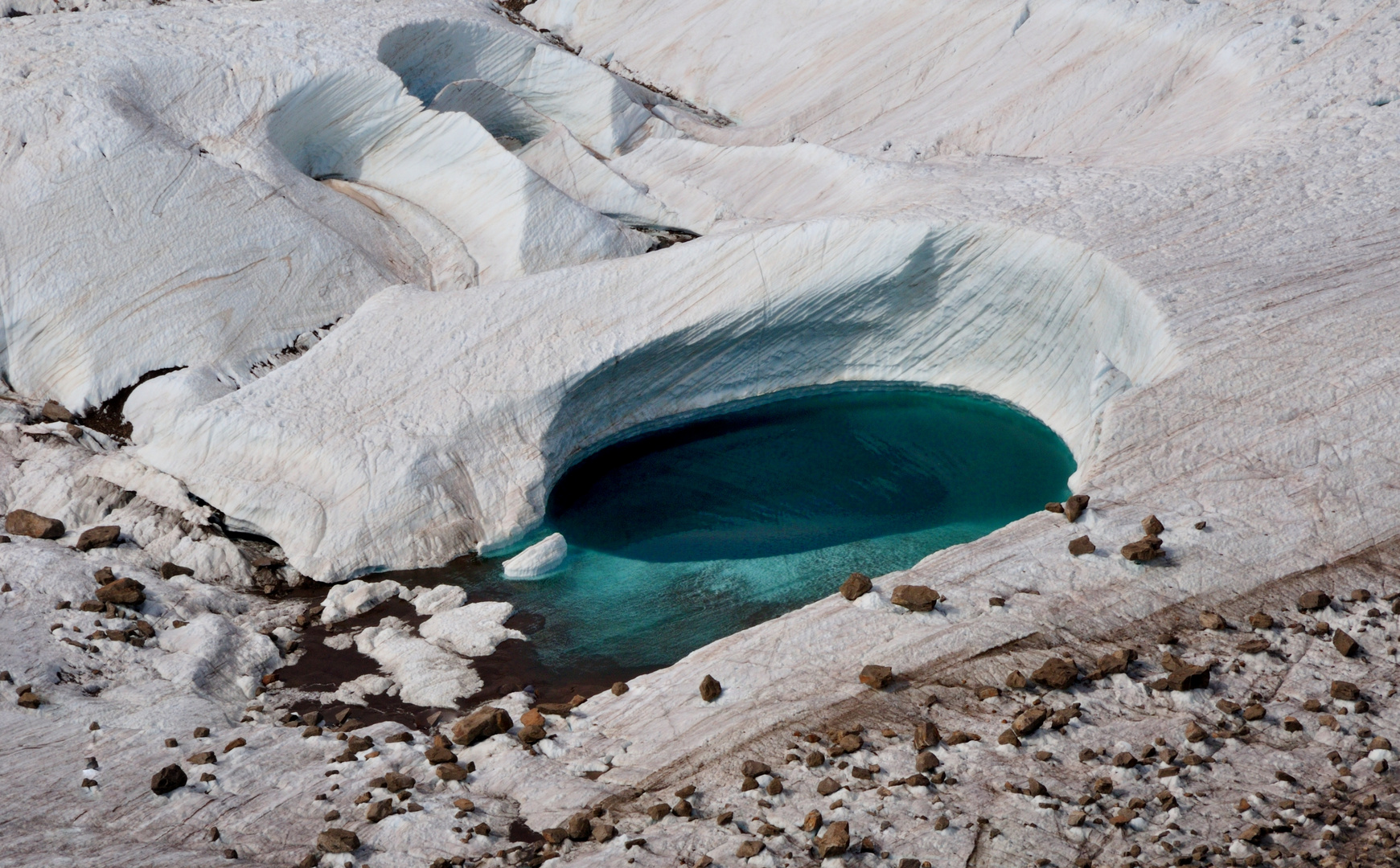 Blaues Auge im Gornergletscher