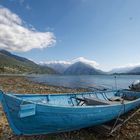 Blaues Boot am Comer See