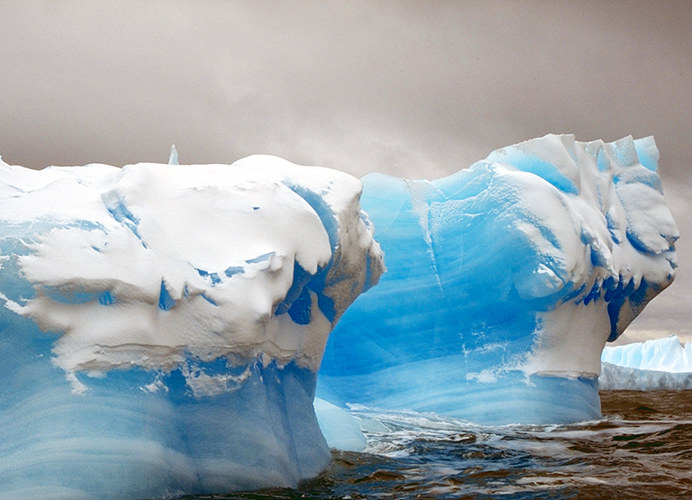 Blaues Eis der Antarktis