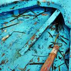 Blaues Fischerboot