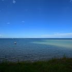 blaues Meer unter blauem Himmel - Elbmündung bei Cuxhaven