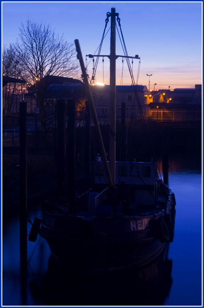 Blauestunde im Hamburgerhafen