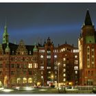 Blaulicht über der Speicherstadt