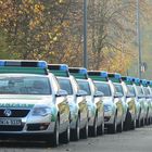 Blaulichtparade von Leasing-Passat B 6 der Polizei NRW