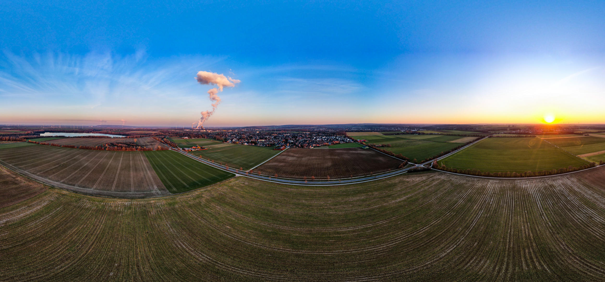 Blausteinsee und Kraftwerk im 360 ° Modus