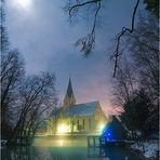 Blautopf bei Vollmond