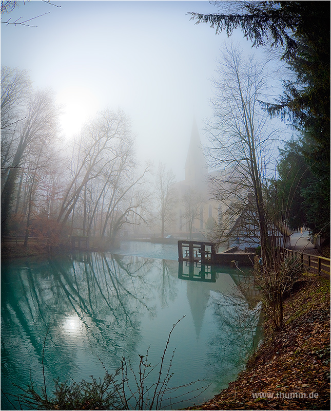 Blautopf I bei Sonnenaufgang