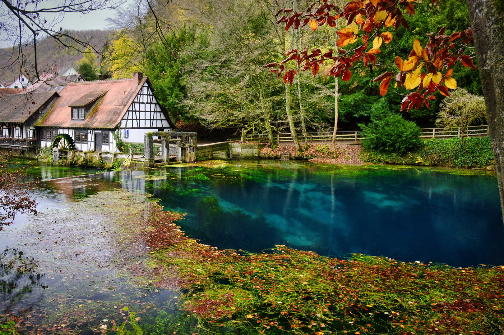 Blautopf im Herbst 