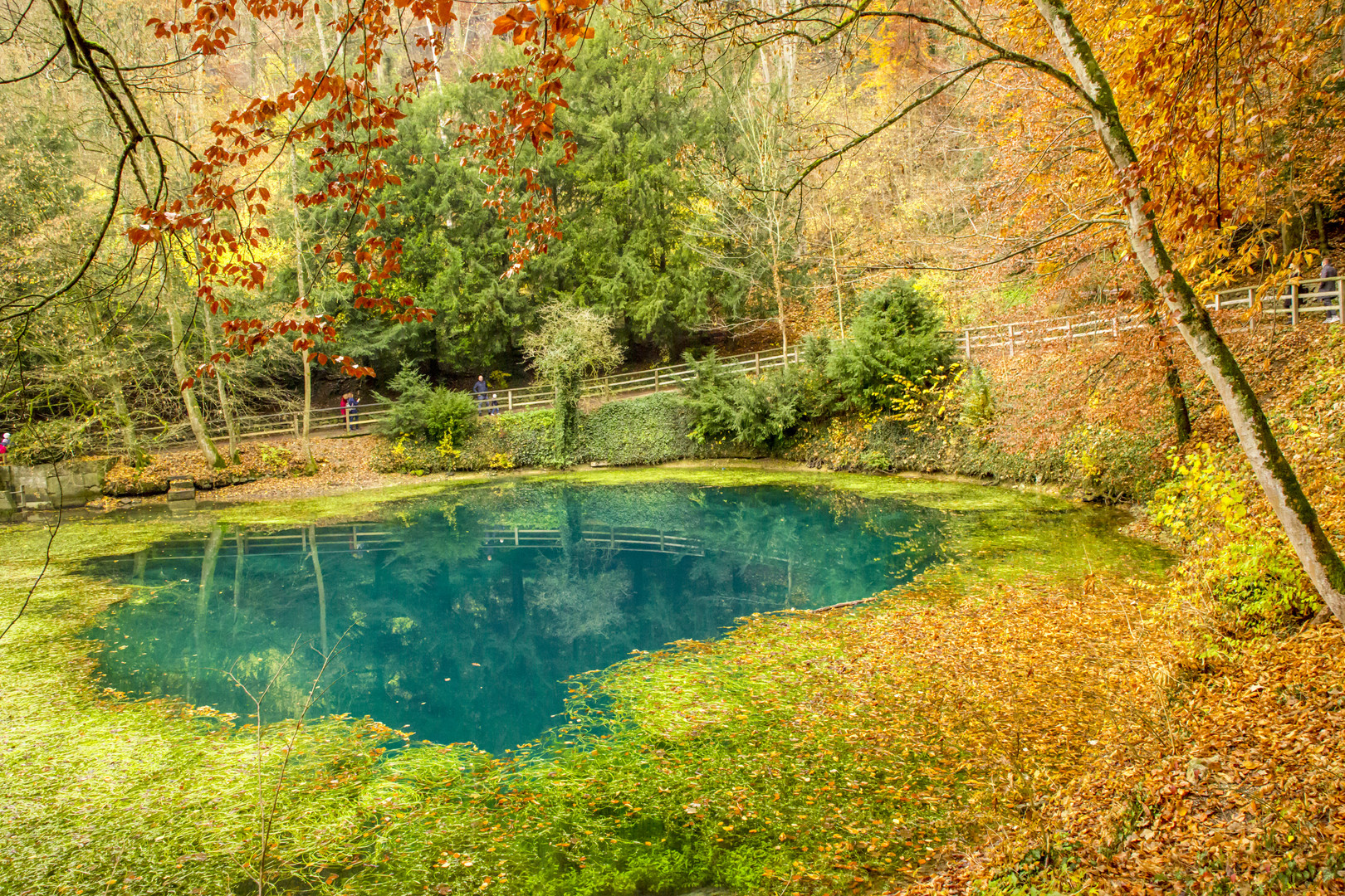 Blautopf im Herbst