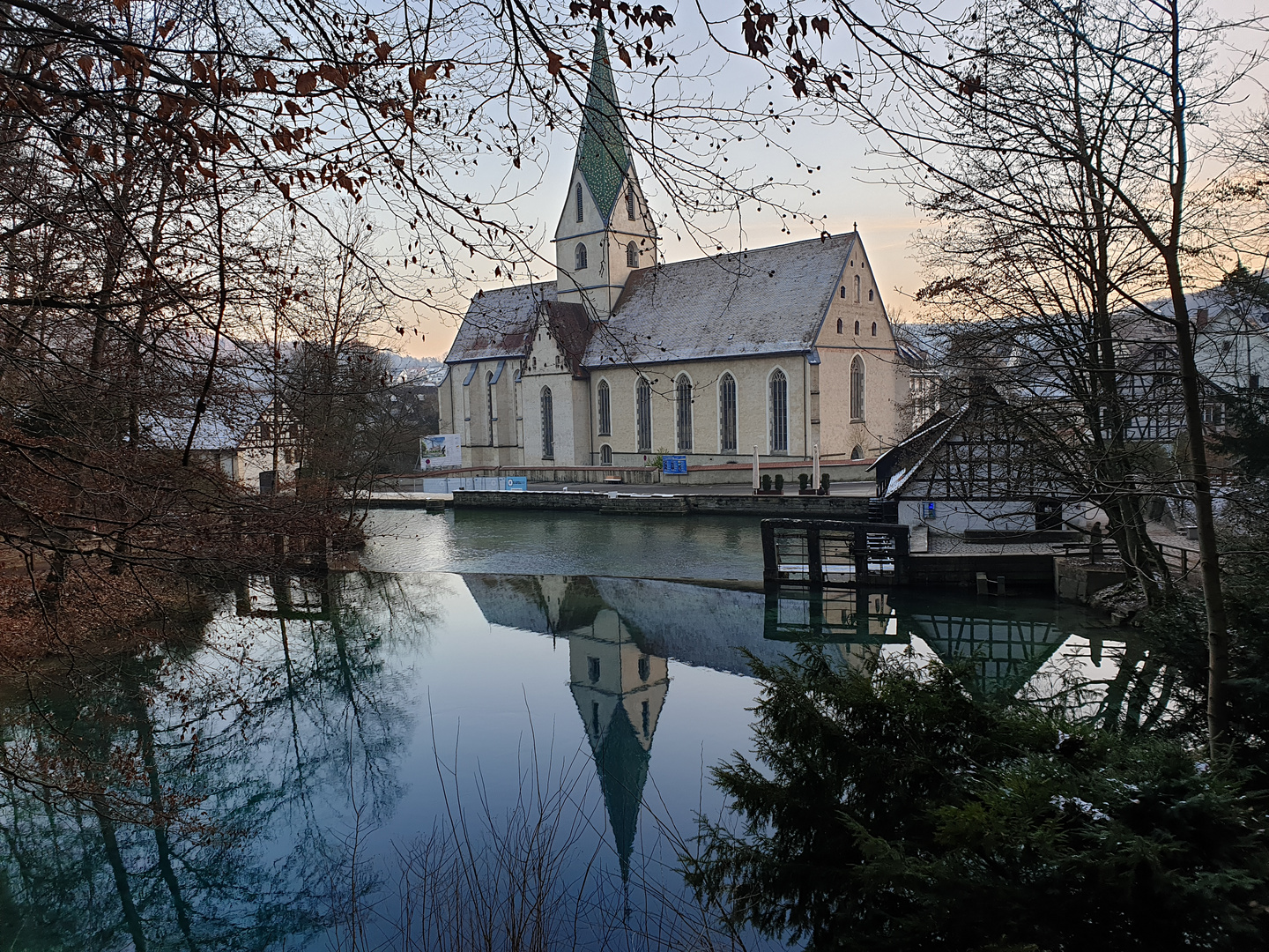 Blautopf im Winter