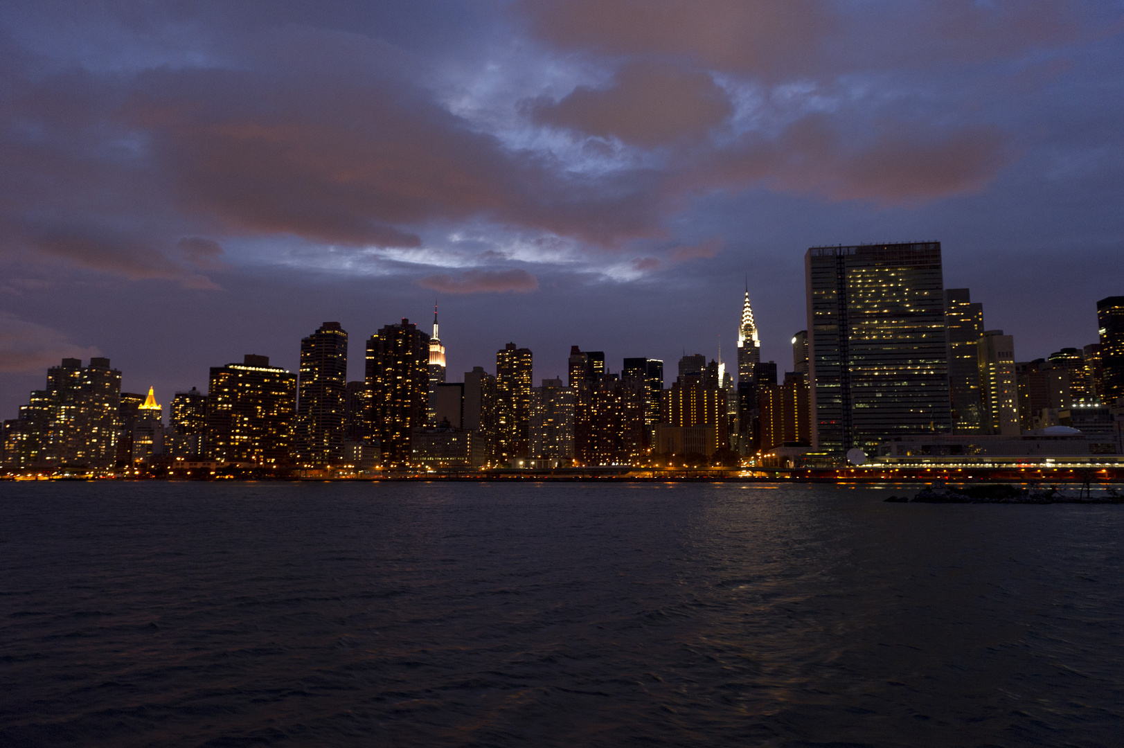 blauwe stunde auf der Hudson