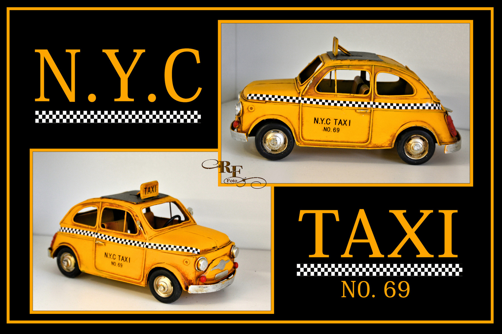 Blechauto-Serie. N.Y.C. TAXI N0. 69