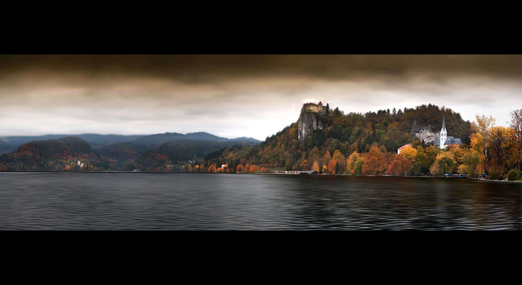 Bled panorama with castle