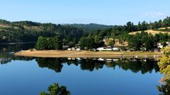 Bleilochstausee in Thüringen.