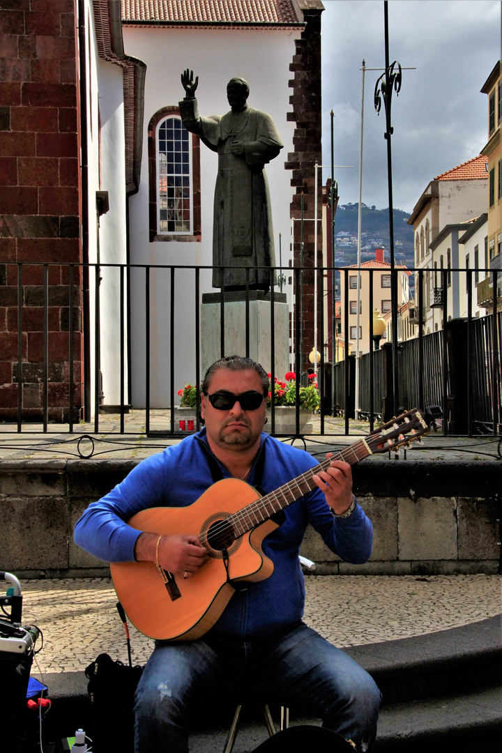 Blessed street musician