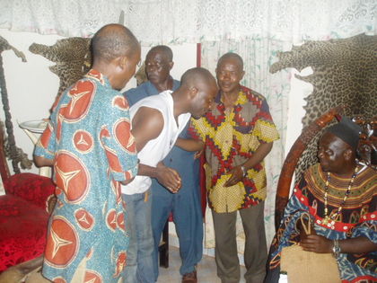 Blessing from Awing chief in North West province of Cameroon