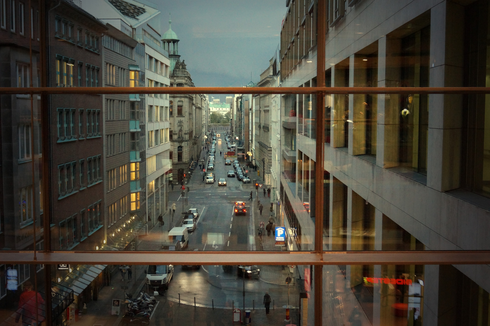 Blich aus dem Europa Center in Hamburg