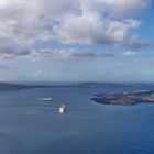 Blich von unsere Terasse in Santorini