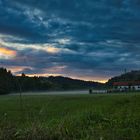 Blick am Leinhäusle vorbei in den Nebel