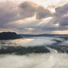 Blick am Morgen von der Festung Königstein