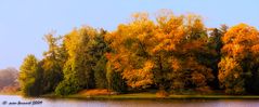 Blick an der Roseninsel vorbei in Richtung Parkeingang