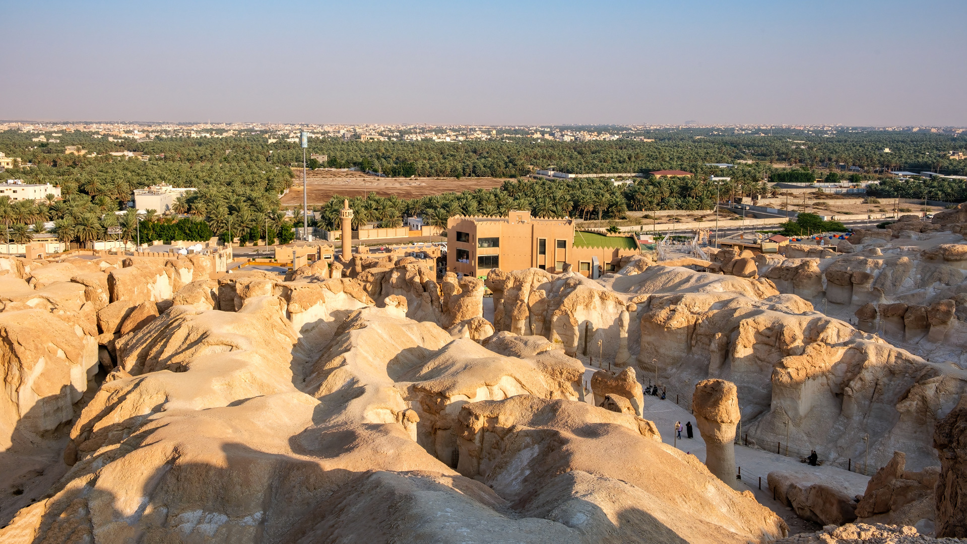 Blick auf Al Hasa, die größte Oase der Welt