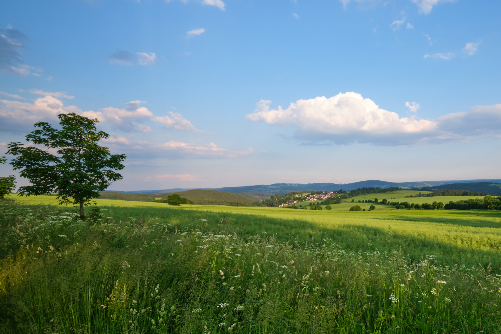 Blick auf Allersdorf (Thüringen)