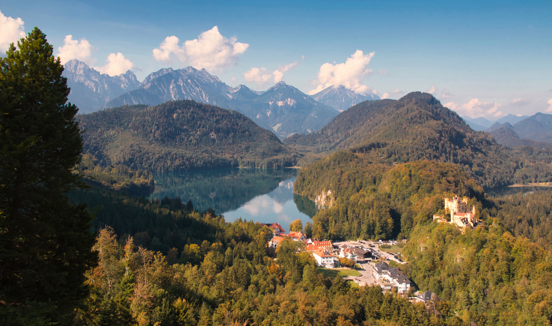 Blick auf Alpsee und Schwangau / Ostallgäu