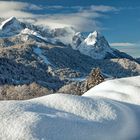 Blick auf Alpspitze und Zugspitze (Werdenfelser Land)