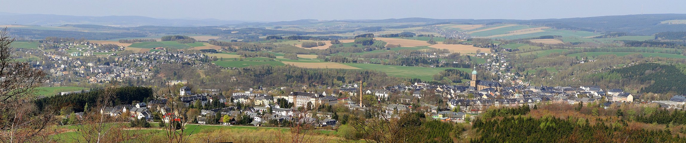 Blick Auf Annaberg-Buchholz