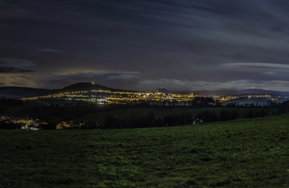 Blick auf Annaberg von der Strasse Mönchsbad Falkenbach Abzweig Neundorf