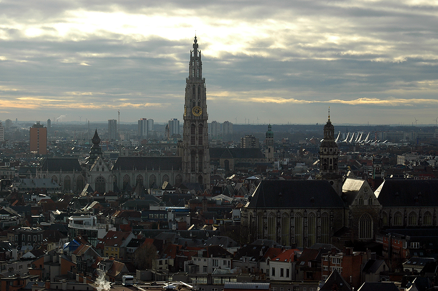 Blick auf Antwerpen