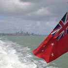 Blick auf Auckland von der Ferry nach Waiheke Island 