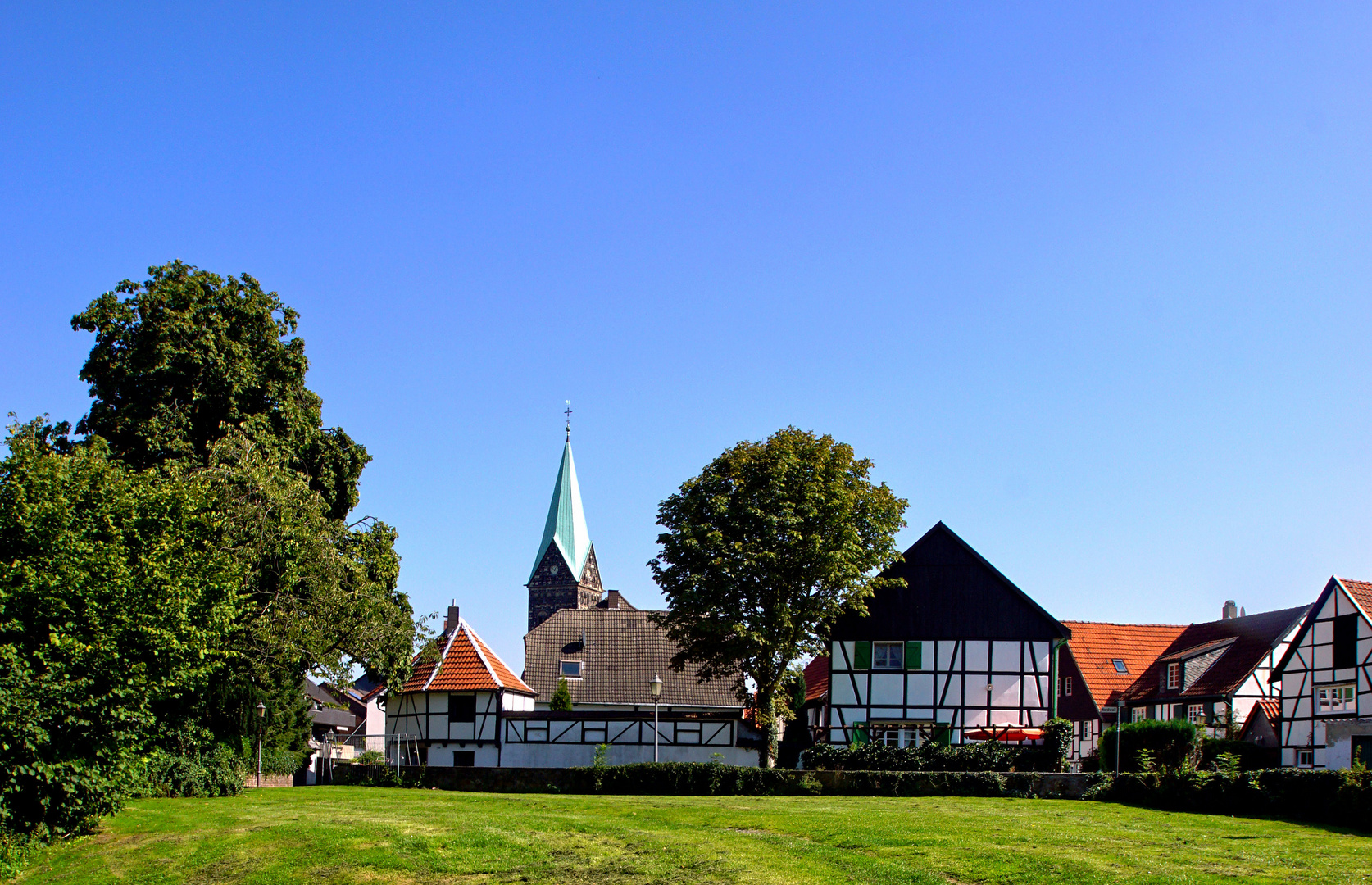 Blick auf auf das alte Dorf Westerholt.