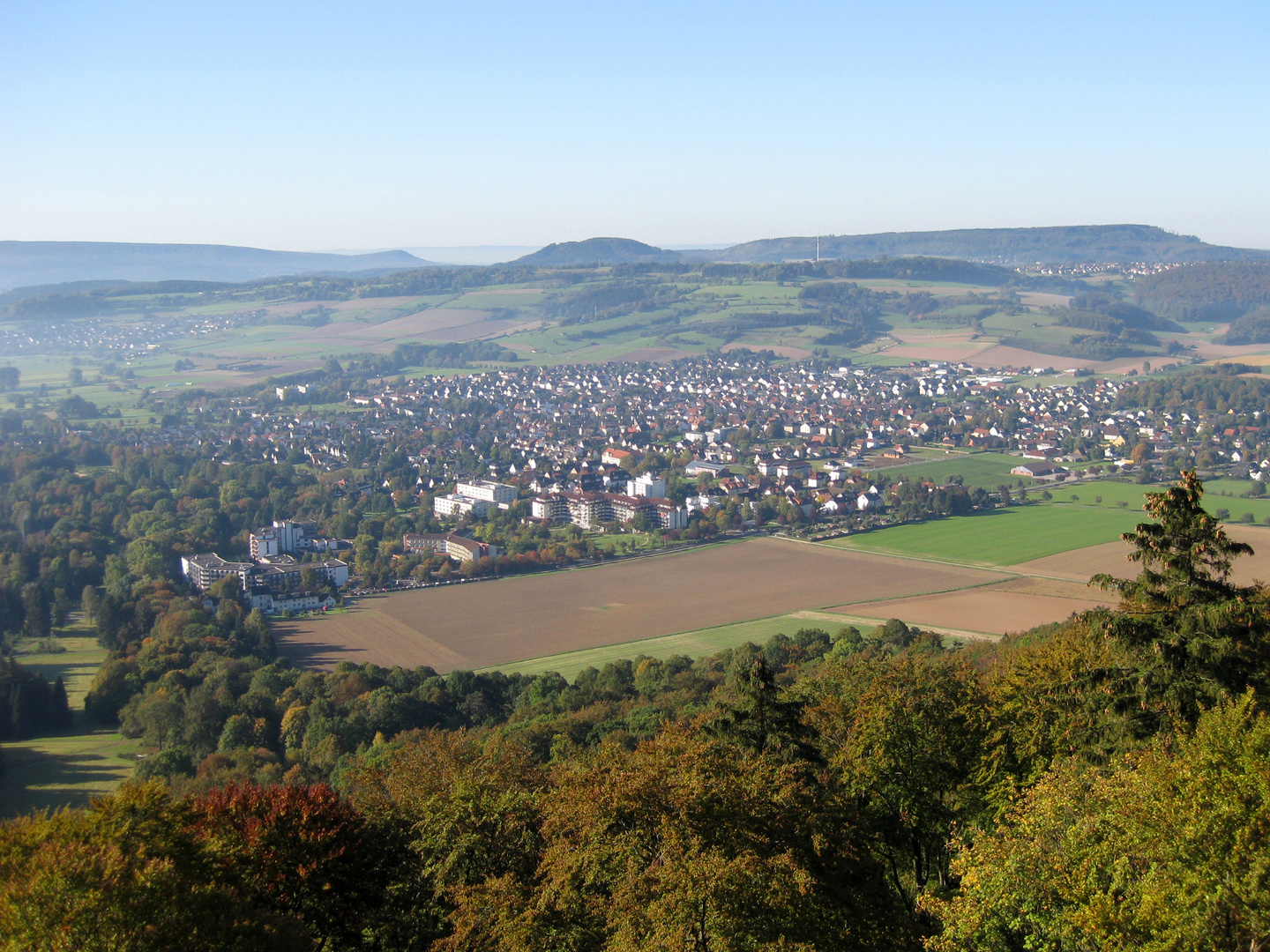 Blick auf Bad Pyrmont und das Weserbergland